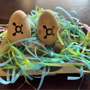 Wooden Eggs with Decorative Design